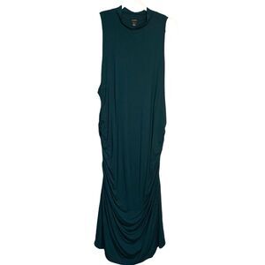 Halogen Bodycon Maxi Dress Women's 3X Green Casual Sleeveless Party Work Modest